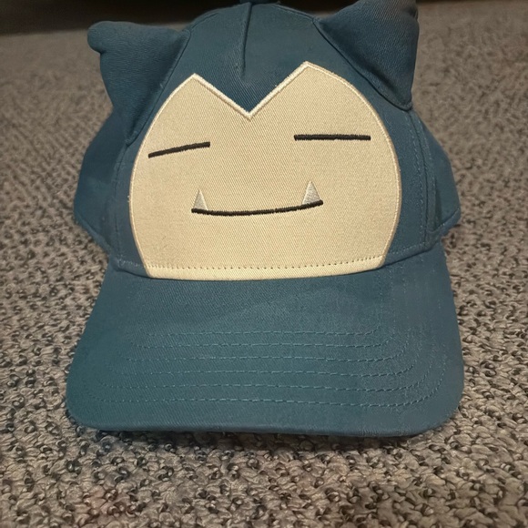 Teal Cap with Snorlax Design - Picture 1 of 1